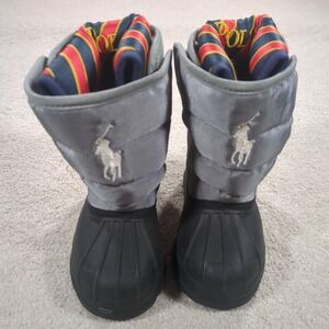 Polo Ralph Lauren Vancouver EZ‎ Snow Boots Toddler Unisex Size 5 Waterproof Gray